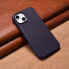 Фото #13 товара Чехол для смартфона ICARER из натуральной кожи, iPhone 14 Plus, темно-фиолетовый
