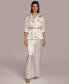 ფოტო #6 პროდუქტის Women's Satin Roll-Tab Belted Jacket