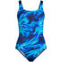 Фото #11 товара Plus Size Chlorine Resistant High Leg Soft Cup Tugless Sporty One Piece Swimsuit
