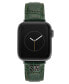 ფოტო #3 პროდუქტის Women's Green Crocograin Faux Leather Band Compatible with 38/40/41mm Apple Watch