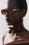 Фото #3 товара Солнцезащитные очки в прямоугольной оправе под черепаху ZARA
