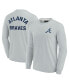 Фото #1 товара Men's and Women's Gray Atlanta Braves Super Soft Long Sleeve T-shirt