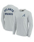 Men's and Women's Gray Atlanta Braves Super Soft Long Sleeve T-shirt 2XL - фото #1