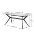 Фото #8 товара Modern Horse Belly Shape Dining Table With Metal Base