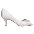 Фото #1 товара Nina Contesa Metallic Peep Toe Evening Pumps Womens Off White Dress Casual CONTE