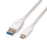 Фото #1 товара ROTRONIC-SECOMP USB3.2 Gen1 Kabel Typ A - C ST/ST 2m 11.99.9035 - Cable - Digital