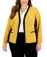 Фото #1 товара Plus Size Stretch Crepe Framed Open-Front Jacket