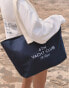 4th & Reckless x Luana Barron jean yacht club embroidery beach bag in navy