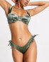 Фото #6 товара ASOS DESIGN gleam underwired bikini top in khaki