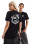 Vans classic mini dual palm back print t-shirt in black BLACK-ICEBERG GREEN, L - фото #4