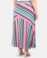 Фото #2 товара Plus Size Pull-On Striped Skirt