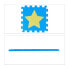 36 x Puzzlematte Sterne blau-gelb