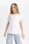 Kız Çocuk T-shirt Beyaz Z7718a6/wt34