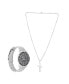 ფოტო #2 პროდუქტის Men's Quartz Silver Alloy Watch 42mm Gift Set