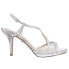 Nina Blossom Glitter Open Toe Evening Womens Silver Dress Sandals BLOSSOM-SLVR