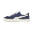 Фото #3 товара Puma Clyde OG 39196201 Mens Blue Suede Lace Up Lifestyle Sneakers Shoes