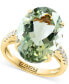 ფოტო #1 პროდუქტის EFFY® Green Quartz (12-1/10 ct. t.w.) & Diamond (1/5 ct. t.w.) Statement Ring in 14k Gold