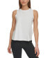 ფოტო #1 პროდუქტის Women's Solid Sleeveless Logo Tank Top