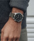 ფოტო #3 პროდუქტის Men's Bradner Automatic Green Genuine Leather Strap Watch 42mm