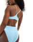 Nike Swimming Essential racerback bikini top in aquarius blue