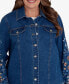 Фото #4 товара Plus Size Scottsdale Floral Embroidered Fringe Jacket