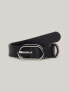 Signature Oval Buckle Leather Belt