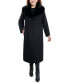 Фото #1 товара Women's Plus Size Faux-Fur-Collar Maxi Coat, Created for Macy's