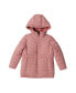 Фото #1 товара Girls Pink Fuzzy Sherpa Lined Coat with Hood