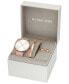 ფოტო #5 პროდუქტის Women's Pyper Three-Hand Blush Leather Watch 38mm and Jewelry Gift Set