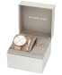 Women's Pyper Three-Hand Blush Leather Watch 38mm and Jewelry Gift Set