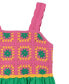 ფოტო #6 პროდუქტის Little Girls Crochet Colorblocked Dress