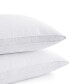 Фото #8 товара 2 Pack 100% Cotton Medium Soft Down and Feather Gusseted Bed Pillow Set, Queen