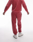 Topman vintage wash relaxed jogger in red - RED