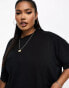 ASOS DESIGN Curve oversized t-shirt in black