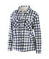 ფოტო #3 პროდუქტის Women's Oatmeal Columbus Blue Jackets Plaid Button-Up Shirt Jacket