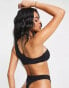 ASOS DESIGN mix and match one shoulder sleek bikini top in black