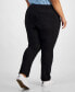 ფოტო #2 პროდუქტის Plus Size Mid-Rise Slim-Leg Stretch Jeans