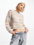 Фото #2 товара Only balloon sleeve jumper in pastel stripe