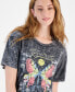 ფოტო #3 პროდუქტის Juniors' Good Vibes Butterfly-Graphic T-Shirt