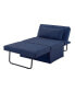 Фото #3 товара 16.9" Steel, Foam and Polyester Michaela Convertible Ottoman