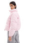 Фото #4 товара Bershka padded jacket in pale pink