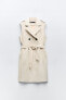 Long faux suede waistcoat