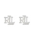 Фото #1 товара Серьги Ralph Lauren Silver LRL Logo Studs