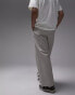 Topman extra wide trousers in stone