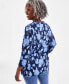 Фото #2 товара Women's Printed V-neck Knit Tunic, Created for Macy's