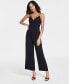 Фото #1 товара Petite Smocked-Back Wide-Leg Jumpsuit, Created for Macy's