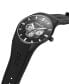 ფოტო #2 პროდუქტის Men's Multi-Function Black Silicone Strap Watch 42mm