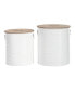 Фото #1 товара Farmhouse Storage Stool, Set of 2