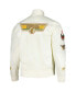 Фото #3 товара Men's Snoopy Cream Peanuts Top Dog Satin Full-Snap Jacket