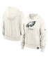 Women's Cream Philadelphia Eagles Gym vintage-like Logo Pullover Hoodie